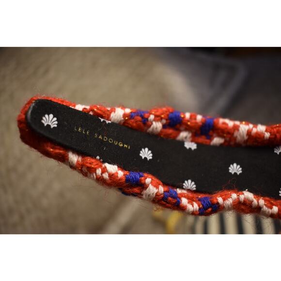 Lele Sadoughi Red White Blue Americana Tweed Knot Headband